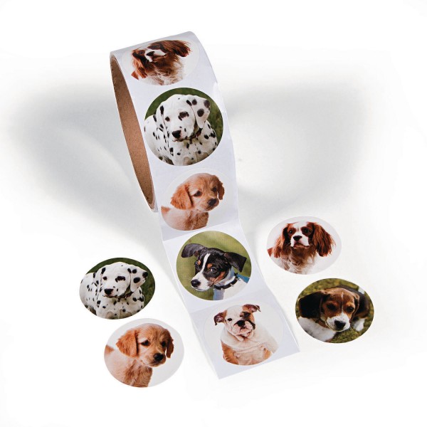 Hunde Aufkleber Sticker 100 Stück Mitgebsel Geburtstag cama24